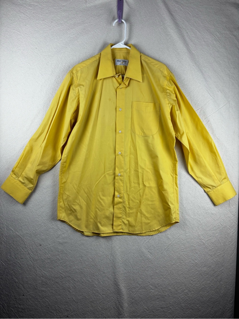 Enrico Venturi men’s yellow dress shirt 16 34/35
